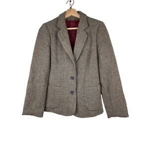 Hourihan Size 10 Pure New Wool Donegal Tweed Blazer Made in Ireland